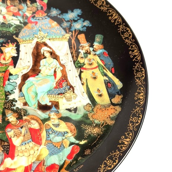 Vintage Russian Legends 1989 Plate Titled "The Golden Cockerel" by Tianex - Picture 4 of 9